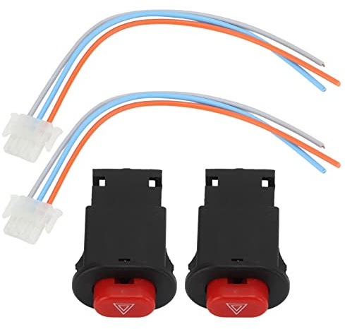 Fydun Interruptor de Luz de Advertencia, Botón de Interruptor de Luz de Peligro Controlador de Advertencia de Doble Destello Reemplazo para Motocicleta Moto Scooter