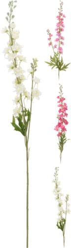 URBNLIVING Ramo de flores artificiales altas para decoración del hogar y el jardín (3 x Delphinium)
