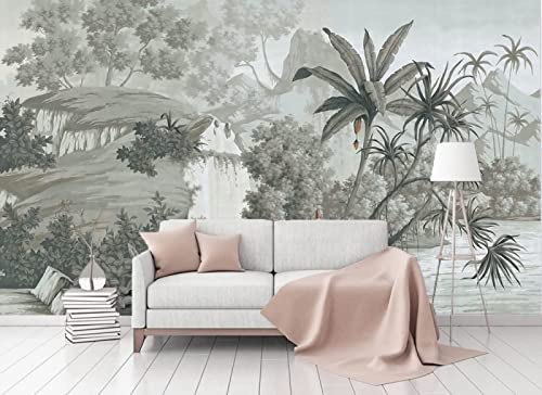 Papier Peint Panoramique 3D Paysage De Lac De La Jungle Papier Peint 3D Intissé Moderne Décoration Murale