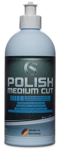 Car Sense Polish Medium Cut [500ml] Hochwertige 1-Step Politur und Schleifpaste | Entfernt mittlere Kratzer und Hologramme | Hohe Abtragung und langanhaltender Glanz | Für alle Lackarten geeignet