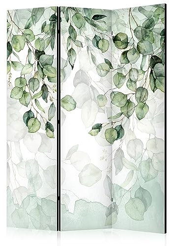 murando Raumteiler Natur Foto Paravent 135x172 cm beidseitig auf Vlies-Leinwand Bedruckt Trennwand Spanische Wand Sichtschutz Raumtrenner Design grüne Blätter Botanik b-C-0876-z-b