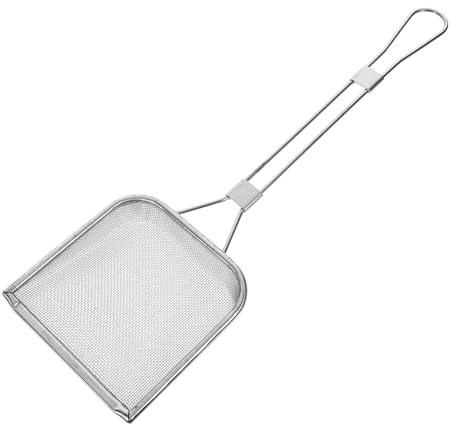Kichvoe Edelstahl Siebkelle Mit Langem Griff 43 Zoll Ölfilter Schaufel Für Fritteuse Und Küche Quadratisches Fettsieb Zum Filtern Von Öl Und Frittiergut