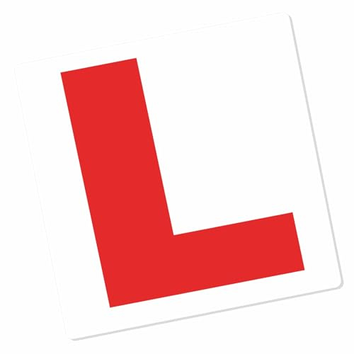 1 x Sticker Learner Driver Red L Plate Logo Only Sign Please be Patient Label New Driving Test Bumper Car Motorbike Scooter Vehicle Notice LD2