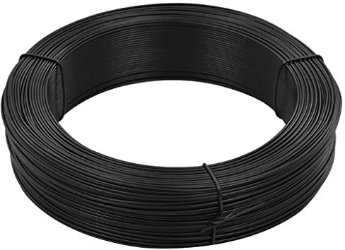 Fil de Fer Galvanisé, Fil de Fer Zingué Fil de Tension Plastifié Fil de Jardin Fil de liaison de clôture 250 m 1,4/2 mm Acier Anthracite