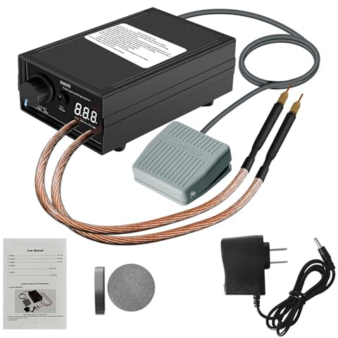 Punktschweißgerät für akkus 8000W, Tragbares Punktschweißgerät Hancaner DIY Kit, Hochleistungs-Handschweißgerät mit Nickelband, Einstellbare Schweißgeräte für Punktschweißmaschinenset