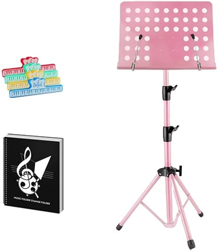 Soporte de música Soporte de partituras de doble uso Soporte de escritorio for libros con bolsa de transporte portátil Carpeta de partituras Soporte for proyector con clip Soporte for libros y tableta