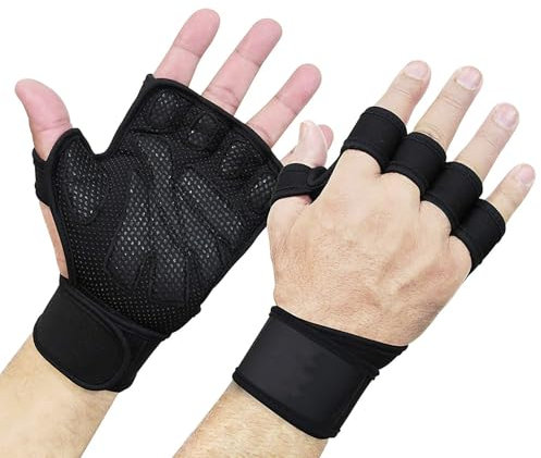 Wilgure Trainingshandschuhe Halbfinger Handschuhe Mit Handgelenkschutz Gewichtheben Trainingshandschuhe Fahrradhandschuhe Für Fitnessstudio Fitness Wandern