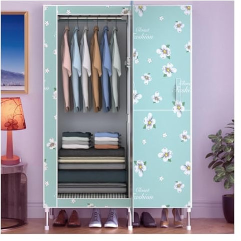 Armadi portatili Armadi guardaroba portatili Armadio per camera da letto Armadio con porta scorrevole Armadio portatile Armadio per riporre i vestiti Organizer 43,3x20x67 pollici Facile da m