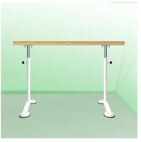 DSeenLeap Ballettstange, mobil verstellbar 80–120 cm, tragbare Tanzstange, freistehende Ballettstange, Fitness-Stretch-Tanzstange, Ballettausrüstung (weiß 150 cm: 10)