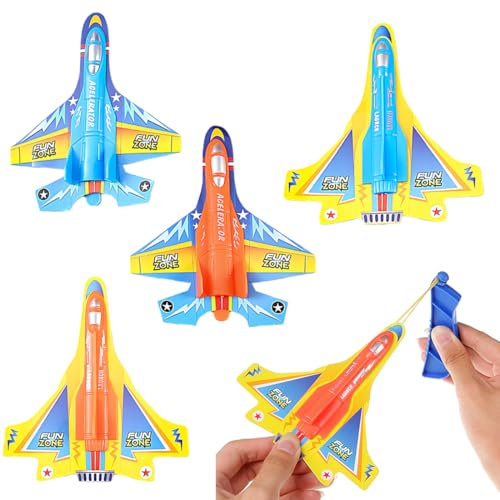 NOPKESV 4 Stück Fliegende Gleiter Styroporflieger Flugzeug Spielzeug Outdoor für Kinder Stretchflugzeug