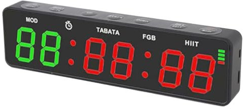 Goshyda Timer della Palestra, Orologio da Allenamento a Intervalli di Palestra, Timer Digitale Fitness con Cronometro, per Yoga All'aperto, Allenamenti in Palestra, Allenamento in