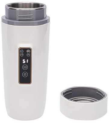 Mini hervidor de agua eléctrico de 300 W, botella de agua caliente de 350 ml, hervidor de agua de viaje, pequeño, temperatura ajustable, calentador de inmersión, calentador de inmersión de acero