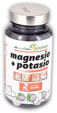 Pinisan Magnesio + Potasio con Vitamina B6 – 60 Comprimidos | Apoyo Muscular, Sistema Nervioso y Energía | Reduce Cansancio y Mantiene la Tensión Arterial