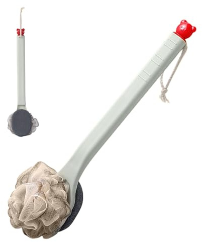Brosse de douche pour le corps, brosse de bain pour le dos avec long manche – Nettoyant exfoliant double face pour la peau, les jambes, les épaules, unisexe, ménage et salle de bain