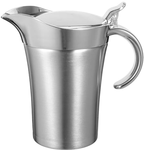Ciieeo Thermal Gravy Boat - Stainless Steel Insulated Sauce Jug For Steak Sauce And Condiments - For Home And Restaurant Use 750ml