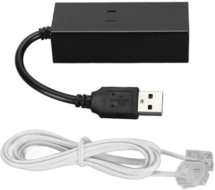 USB 56K RABLAGE Externe Up Fax Data Modem Plug à Haute Vitesse et Lecture du Modem de fax pour Ordinateur Portable Computer avec Transmission Stable pour 10 8 7 Vista XP et Linux