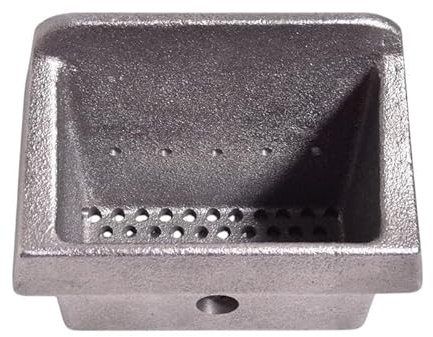 Easyricambi - Braciere in Ghisa Cestello Brucia Pellet, Ricambi Stufa a Pellet Compatibile con MORETTI DESIGN, Cestello Resistente con Spessore della Lamiera di 7 mm, Alto 123mm, Bocca 119x82 mm