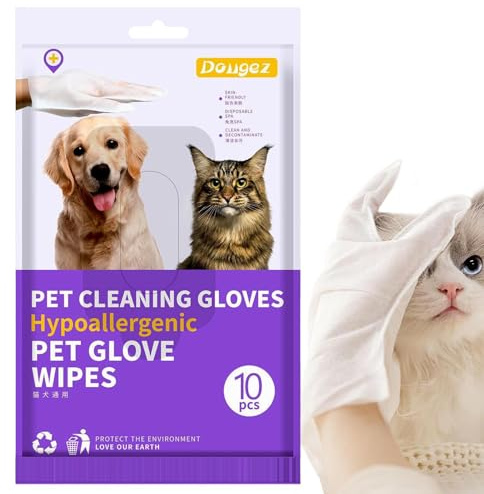 Pet Cleaning Gloves - 10pcs Dog Cat Bath Gloves Wipes Spa No Rinse | Prevent Uncomfortable Fur Removal, Care Accessory