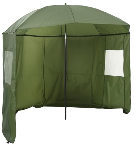 Tidyard Angel-Schirm neigbar 300x240 cm Oxford-Polyester mit UV-Schutz und Reißverschluss-Seiten für Garten Camping Angeln Outdoor Terrassen Sonnenschutz windfest wasserdicht