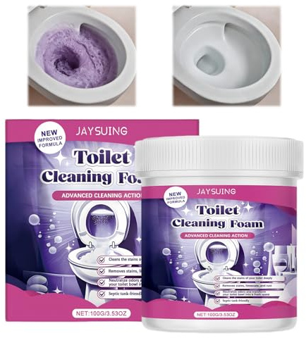Fizz Clean Toilet Cleaning Foam,Nettoyant Pour Wc,Mousse De Nettoyage Pour Wc,Poudre Nettoyante Pour Toilettes,élimination Puissante Des Taches Sans Contact,Pour Un Résultat éclatant Sans Effort(100g)