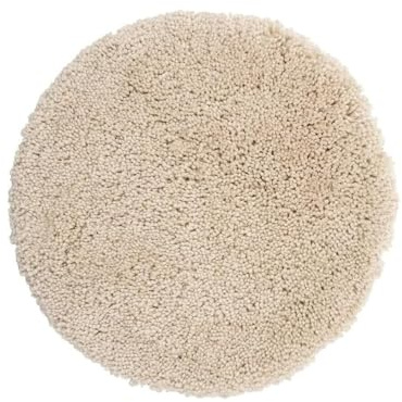 Spirella Highland Mikrofaser-Badematte – rutschfest, schnelltrocknend und waschbar – 100% weiches und strapazierfähiges Polyester – Ecru – Ø 60 cm