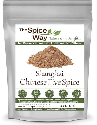 The Spice Way Shanghai Chinese Five Spice - A Traditional Chinese 5 spice seasoning (2 oz) for Asian style dishes with the Chinese staples including pepper. All-purpose, No preservatives, No Salt