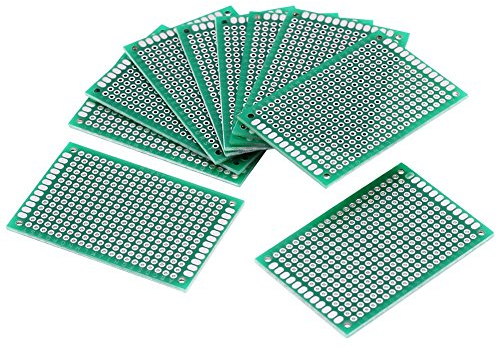 10 Piece 4 x 6cm Double Sides Soldering Universal Circuit Board DIY PCB Prototyping Circuit Board Breadboard Seamless Prototype Board for DIY Soldering and Electronic Project