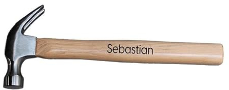 Zimmermannshammer mit Wunsch-Namen oder Spruch | Latthammer individuell bedruckt | Männer Geschenke, Geschenke für Papa, Geburtstagsgeschenk, Gadgets für Männer