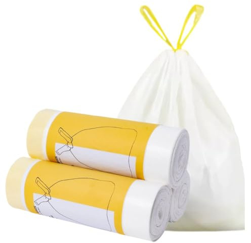 QIYIG Müllbeutel 3L 4L 5L bin liner bin Taschen Drawstring große starke Müllbeutel (3-5L(60Count))