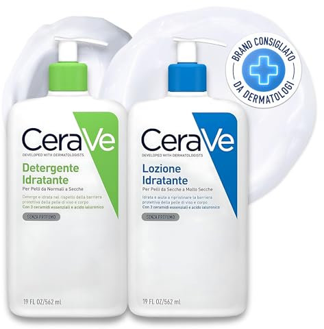 CeraVe Duo Maxi Detergente Idratante e Lozione idratante Viso e Corpo