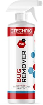 Gtechniq W8 Bug Remover for Cars, Non-Caustic Cleaner for Bug Stains 1L | Removes Tough Bug Splatter and Stains, Safe on All Surfaces