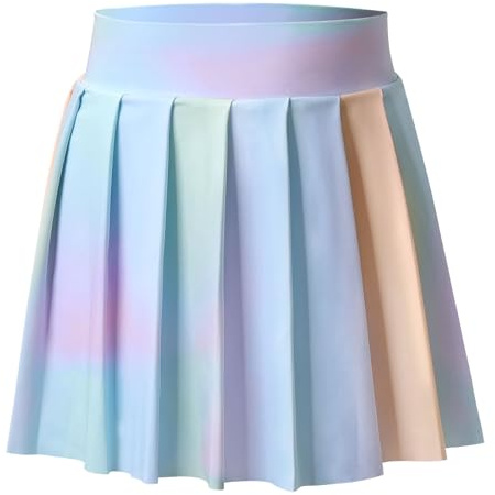 Bezioner Mädchen Tennisrock,Faltenrock mit Taschen Innenhose,Golf Skorts Plissierte Skater Sportrock Kinder Minirock Schuluniform