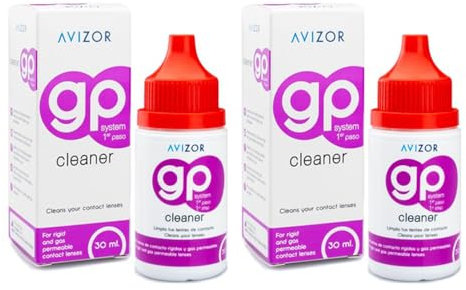 Avizor GP Cleaner - Pack 2x30ml - Limpieza Diaria para Lentes de Contacto Rígidas y Gas-Permeables - Elimina Suciedad y Bacterias - Fácil y Eficaz - Sin Conservantes
