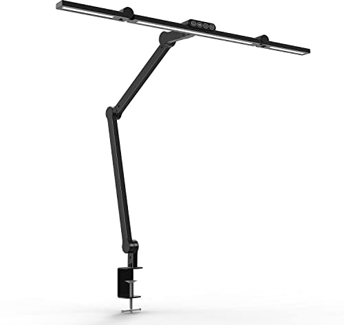 Yaasa Lamp Essential, klemmbare LED-Schreibtischlampe mit Tageslichtsensor | Desk Lamp, Tischlampe in schlichtem Design: Dimmbar, Farbtemperatur 3000-6500K, Haupt- & Zusatzlicht, 6 Gelenke schwenkbar
