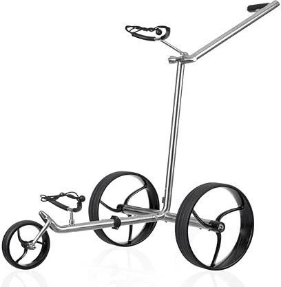 Trendgolf Galaxy Edelstahl Elektro Golf Trolley, Silber, mag. Parkbremse, Rückwärtsgang
