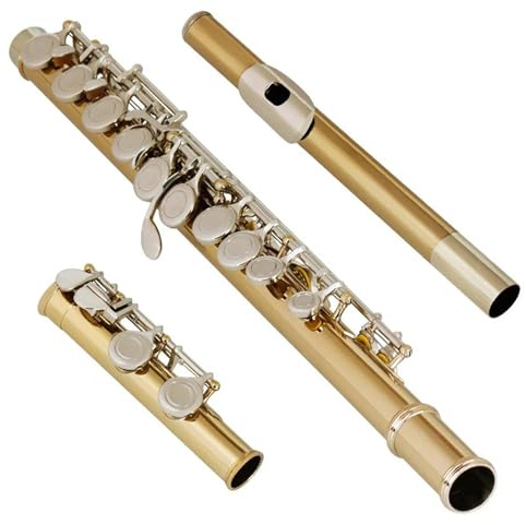 Querflöte Instrument 16 Löcher Schließen/offen Flöte C-Taste Flöte Cupronickel Goldene Silber Taste Konzert Querflöte Mit E-Taste Zubehör
