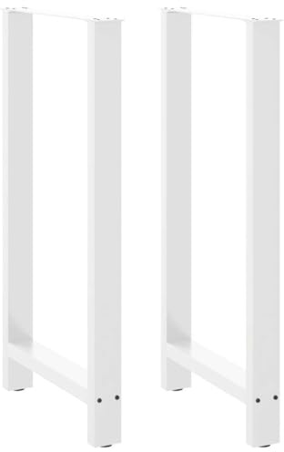 vidaXL Bartischbeine Weiß 2 STK. 60x(110-111) cm Stahl