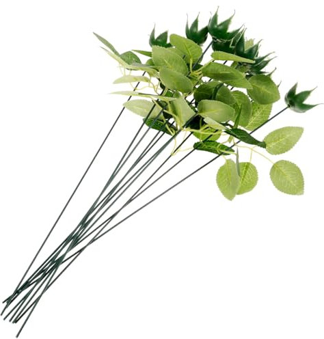 NUOBESTY Tiges Fleurs Artificielles avec Calices De Fleurs Plastique Artificielles DIY pour Compositions
