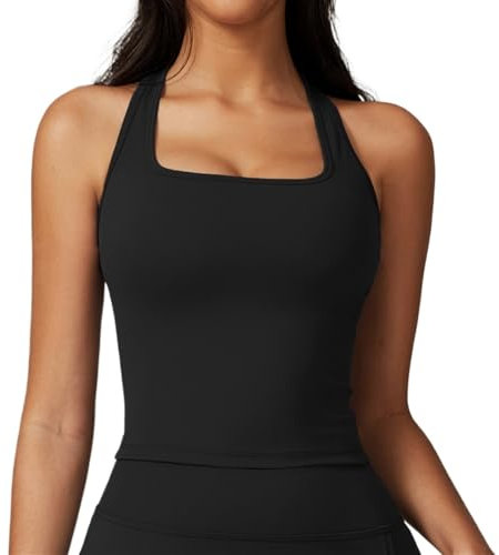 YGSGJSP Yoga Shirt Yoga-Westen, Fitnessstudio, Sportwesten, BH-Oberteile, Laufen, stoßfest, atmungsaktiv, schnell trocknende Sportwesten for Damen(Advanced Black,S)