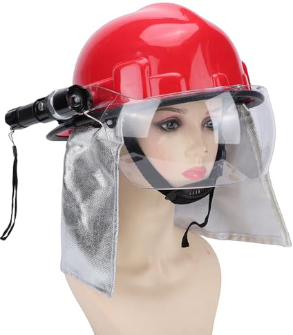 Asixxsix Casco per Motosega con Visiera in Rete, Lampada Frontale e Cuffie Antirumore, Kit Elmetto di Sicurezza per Vigili del Fuoco Forestale,Attrezzatura di Sicurezza per Motosega