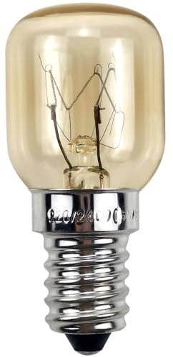 OYHN 2 Stück Backofenlampe, E14 ofenlampe für, 300 Grad hitzebeständig, 250LM Warmweiß 2700K, für Mikrowelle, Kühlschrank, Backofen,Silber,25W