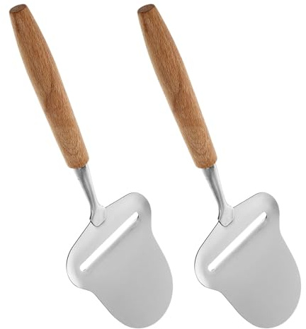 DOITOOL Lot de 2 Râpes à Fromage Multifonction en Acier Inoxydable avec Manche en Bois, Zesteur Antidérapant pour Fromage, Agrumes et Truffes, Outil Cuisine Pratique pour Usage Domestique