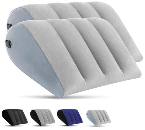 2Pack Aufblasbares Keilkissen für Sleepling - Reflux Kissen Anti-Schnarchen, Säurereflux und GERD. Positionierung Keilkissen für Knie, Arm, Rücken, Nacken und Beine,Bettkeilkissen für Bett und Sofa