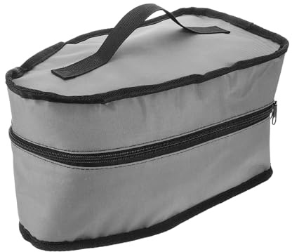 IWOWHERO Étui de Rangement pour Fer à Vapeur Portable avec Poignée, Paquet de Protection Anti-poussière Gris Foncé, Valise de Voyage Compacte pour Défroisseur à Vapeur – Accessoire