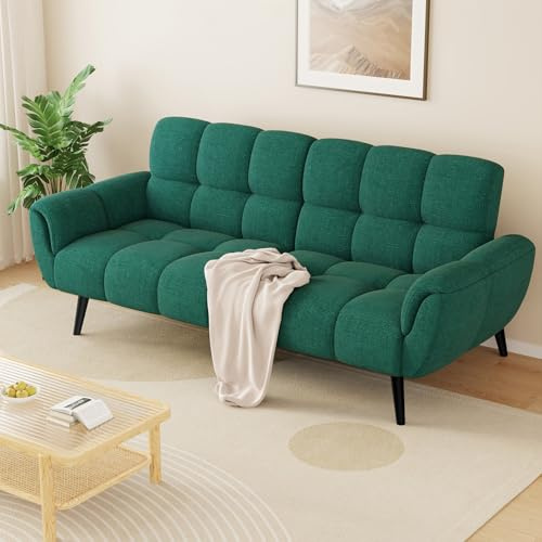 HIPIHOM Sofa Mit Schlaffunktion, Klappsofa Sofa 3 Sitzer, Schlafsofa 155x85cm, Bequemes Geeignet Für Wohnzimmer, Büro, Lounge, Zimmer, Schlafzimmer