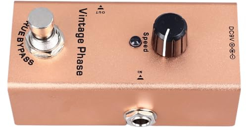 Yctze Bypass del Pedal de Distorsión de Guitarra - Pedal de Efecto de Guitarra Tipo único Ajuste Preciso de Efecto Portátil de Aleación de Aluminio - Distorsión y Overdrive para Efectos de (Fase de