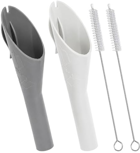 4PCS Funnel for Car, Car Funnel, Fuel Funnel with Cleaning Brush, Petrol Funnel Set for Emergency Use