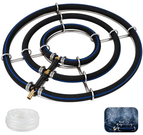 ZLLZPZD Aérateur Double Anneau 35cm – Diffuseur Oxygène avec Tuyau 9mm 5m