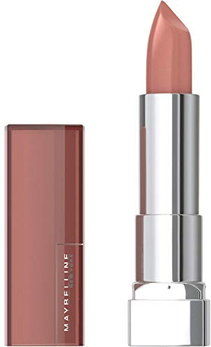 Maybelline Color Sensational Lipstick, Lip Makeup, Cream Finish, Hydrating Lipstick, Nearly There, Nude ,1 Count