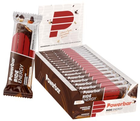 Powerbar - Ride Energy - Chocolate Caramel - 18x55g - Kohlenhydrat Eiweißriegel - Magnesium - kollagenfrei